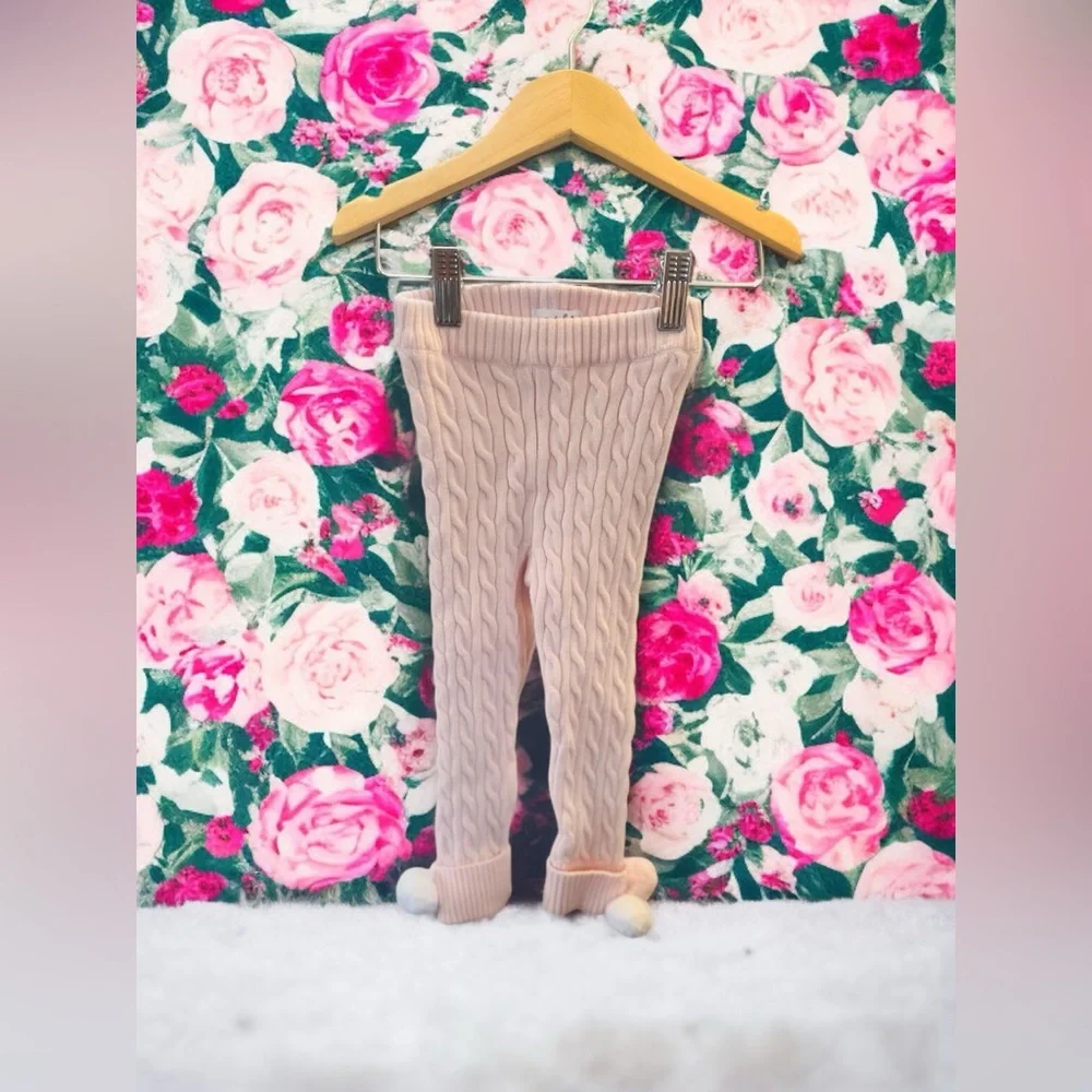 Mud Pie Cable Knit Leggings For Baby Girls